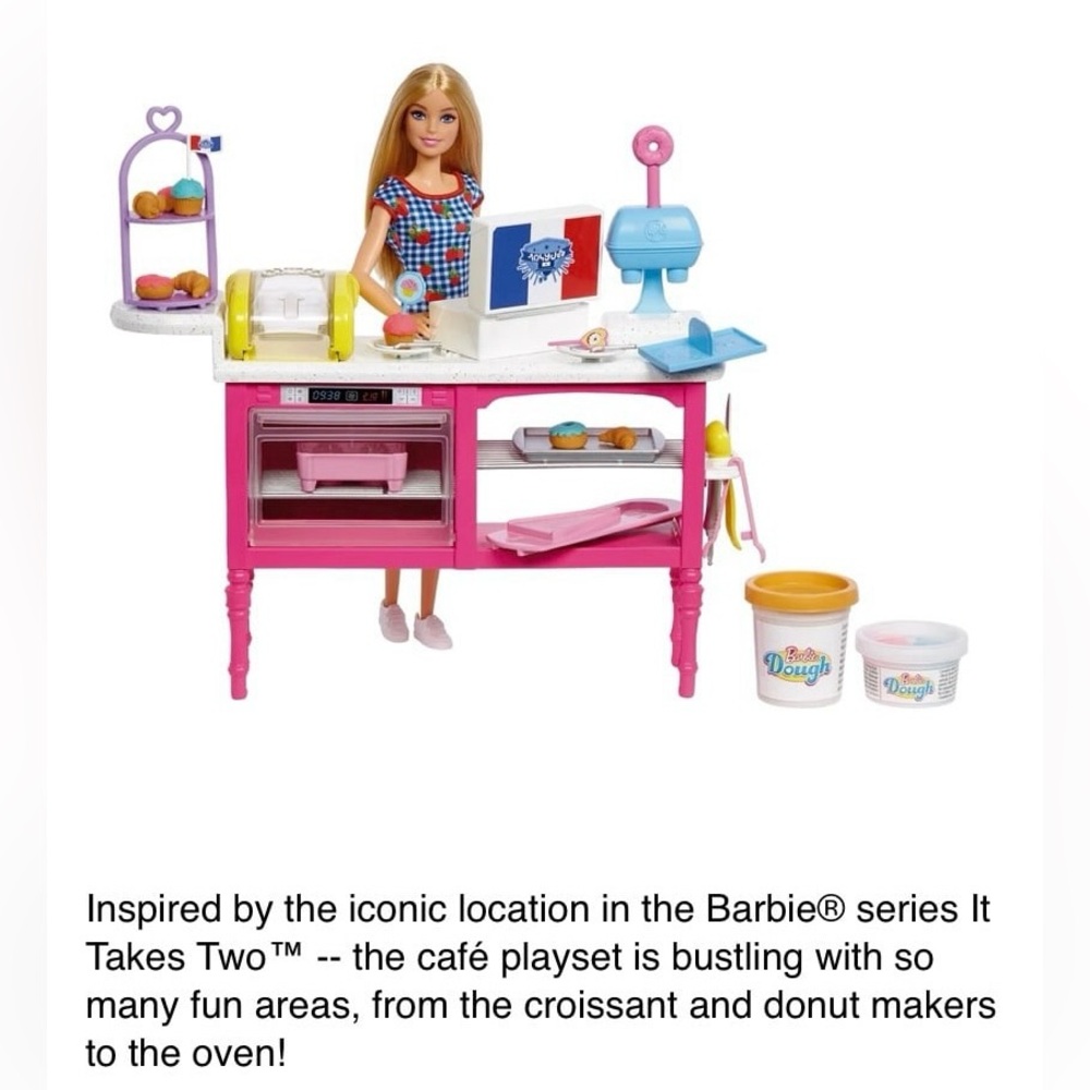 Malibu Barbie ~ “It Takes Two Pastry Café Play Set” 18 Pastry Making Accessories - Picture 2 of 12